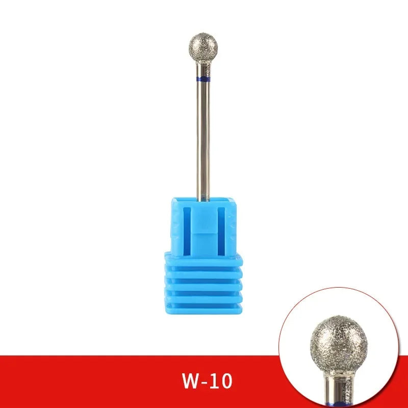 Diamond Ceramic Nail Drill Bits Milling Cutter For Manicure Left Right Rotary Cuticle Files Buffer DIY Nails Accessories Tools