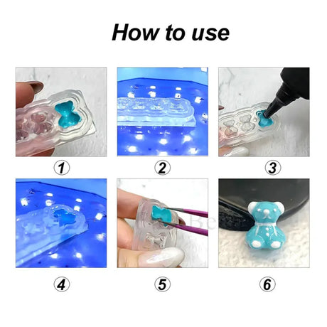 1pc Ocean Series Animal Silicone Mold Sea Shell Conch Nail Stamplates Starfish Seaweed 3D Soft Charm Manicure Mold Stencil Tools