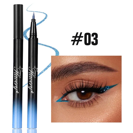 Pearlescent Smoked Black Purple Eyeliner Pen Glitter Metallic