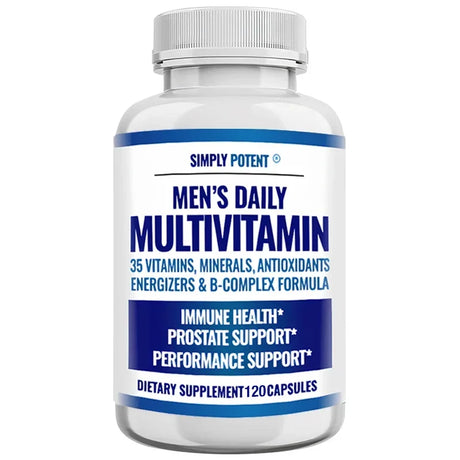 Daily Multivitamin for Men, for Prostate Energy Concentration Metabolism Immunity Vitamins: A C D E (B1 B2 B3 B5 B6 B7 B9 B12)