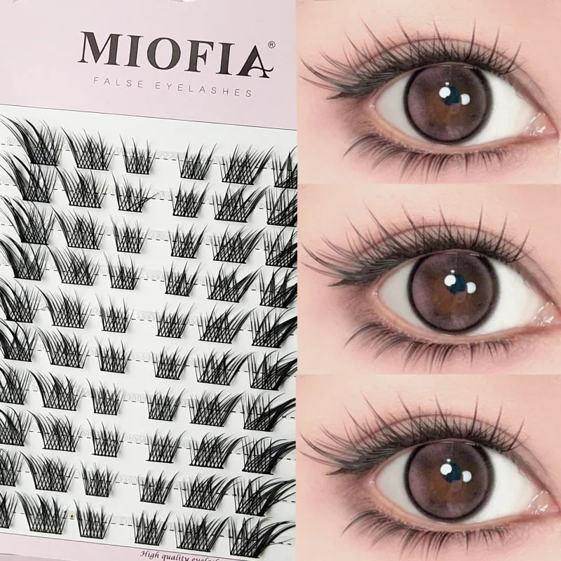 1/box 90 clusters idol False Eyelashes Black Natural Manga Lashes Anime Eyelashes Large Capacity Lashes Extension Chinese Makeup