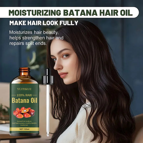 YUITIKUE 100% Pure Batana Oil 100ml - Moisturizes Scalp Strengthens Hair From Roots To Ends