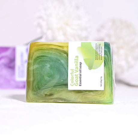 100g Colorful Vanilla Herbal Essential Oil Soap Moisturizing, Whitening, Nourishing Skin Cleansing Soap
