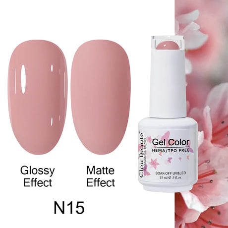 Clou Beaute Gel Nail Polish Neon Brown Royal Blue Red Green Pastal Nude Nail Art Varnishes Gel Lacquer Top Coat UV Gel Nail