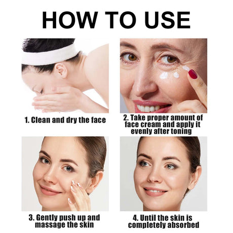 Hyaluronic Acid Moisturizing Cream, Deep Moisturizing Skin, Increase Skin Elasticity, Easy to Absorb, Non-Greasy, Transparent