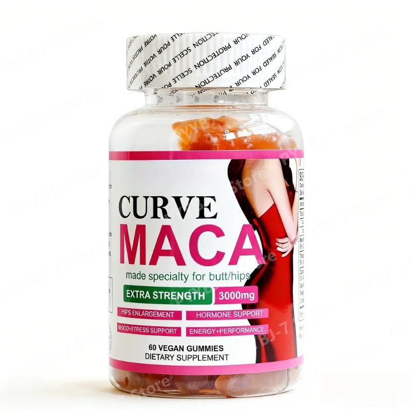 Vegan Maca Gummies Natural Plant Extract Energy Support Energy Hip Curves Support Daily Nutritional Supplement