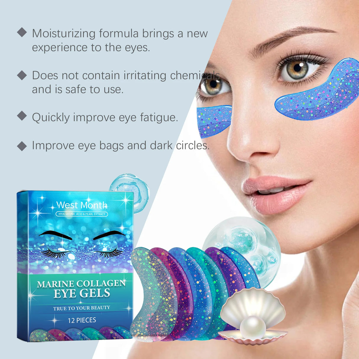 Collagen Firming Eye Mask Anti Dark Circles Nourishing Eyes Bags Removal Fade Fine Lines Repair Lifting Moisturizing Eye Patches