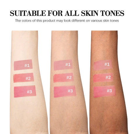 Blading Lip Gloss Peel and Stick Set Long-lasting Waterproof Pink Lip Gloss Transfer Resistant Natural Lip Cosmetics 3 Colors