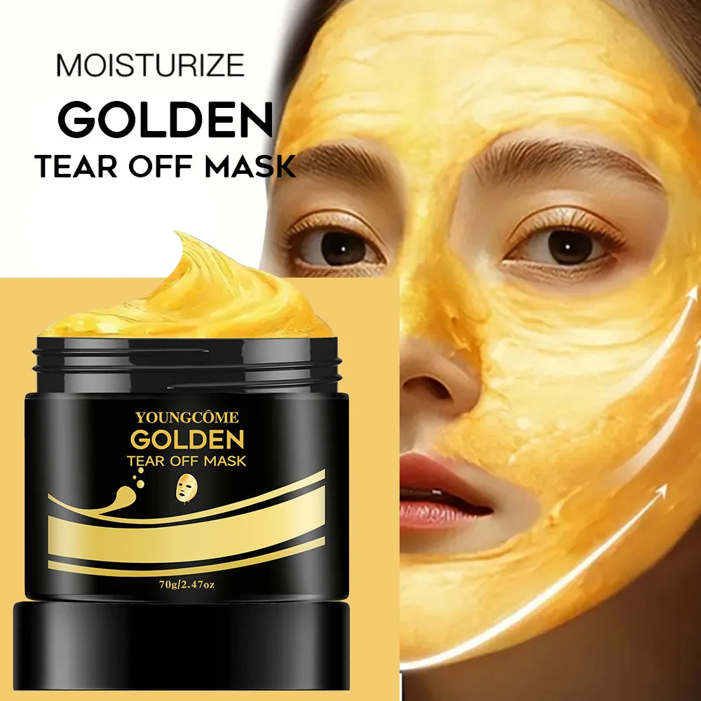 24K Gold Tear Off Mask Deep Cleansing Remove Blackheads Firming Skin Oil-Control Whitening Skin Care Moisturizing Masks
