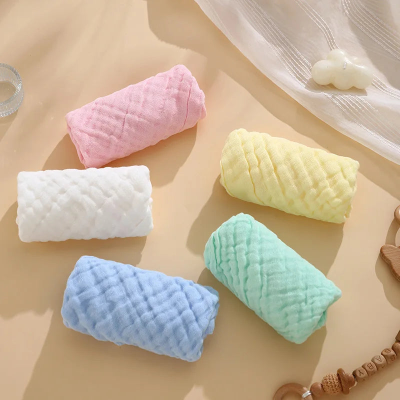 Soft Muslin Baby Washcloths - Gentle Newborn Face Towel for Sensitive Skin, Ideal for Baby Registry & Shower Essentials