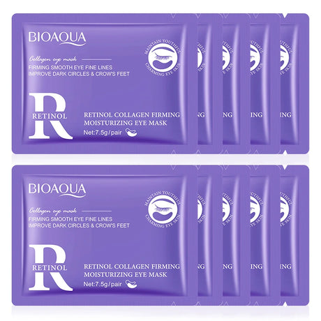 BIOAQUA Retinol Crystal Collagen Eye Mask Anti Dark Circles Anti-Wrinkles Moisturizing Anti-Aging Eye Patches Skin Care