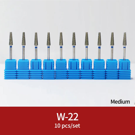 Diamond Ceramic Nail Drill Bits Milling Cutter For Manicure Left Right Rotary Cuticle Files Buffer DIY Nails Accessories Tools