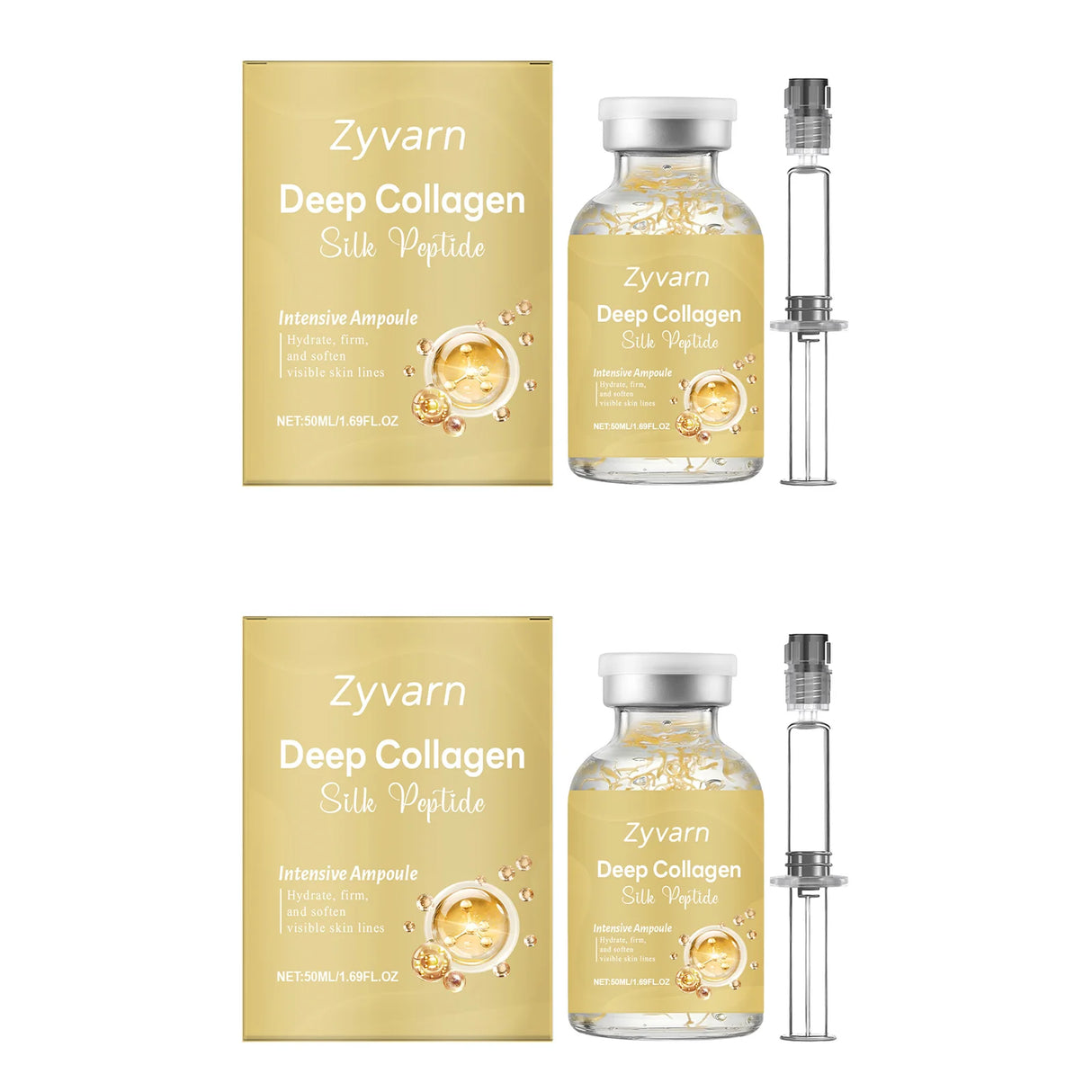 Korean Skincare Collagen Silk Peptide Intensive Lifting Ampoule Skin Elasticity Hydrating Barrier Repair Anti-Oxidant Face Serum