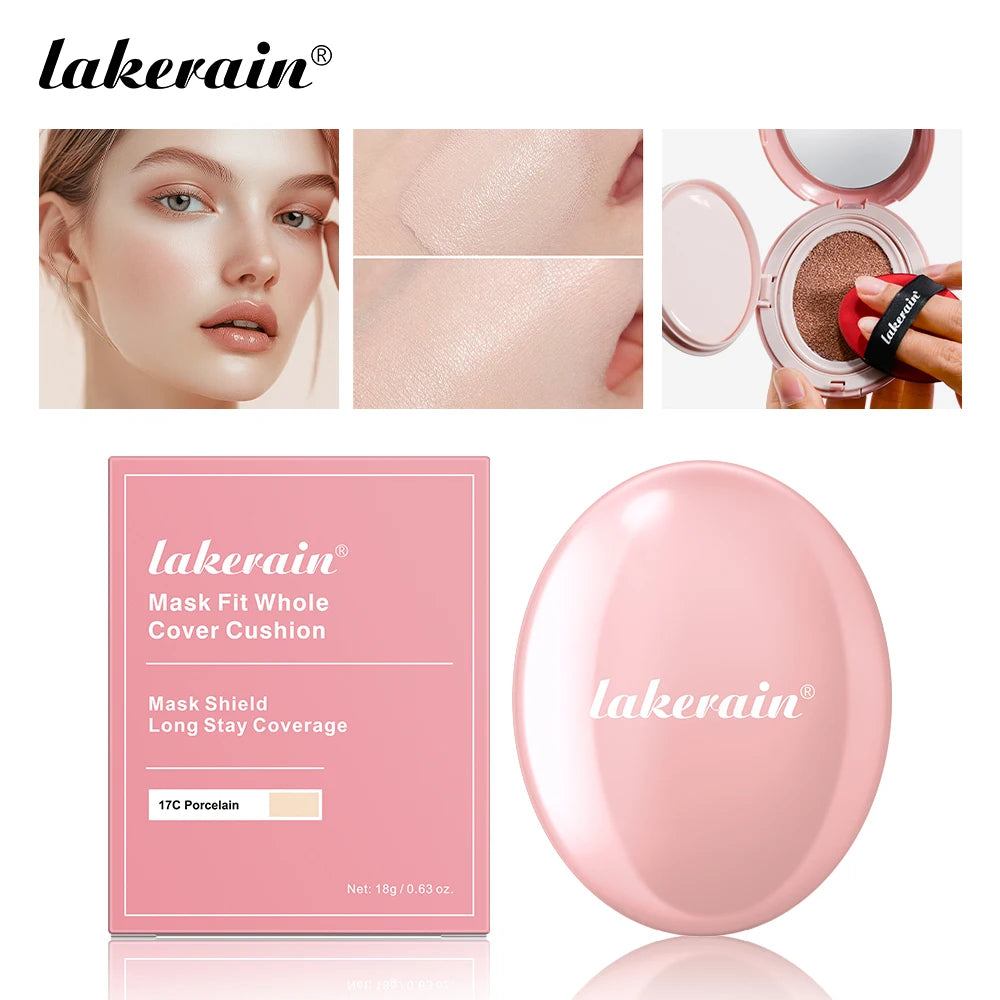Semi-matte CC Cream Cushion Natural Concealer Whitening Long-lasting Creamy Texture Foundation Face Base Makeup Cosmetics
