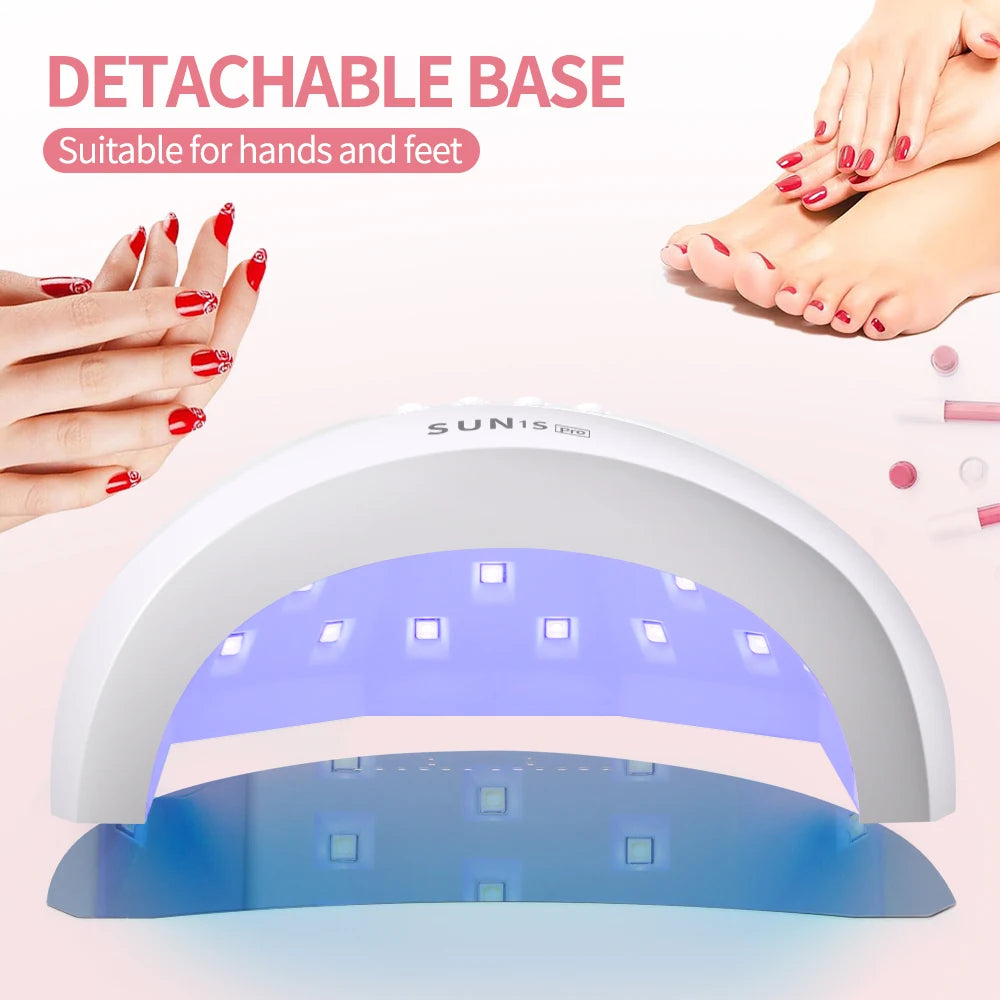 YIKOOLIN SUN 1S 48W UV LED Nail Lamp Professional Fast Dryer Automatic Sensor LCD Display Nail Gel Curing Light Box for Salon