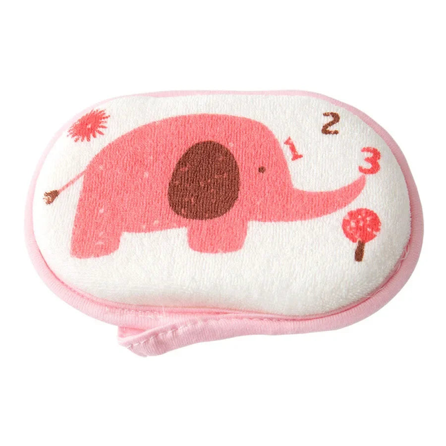 Baby Bath Sponge Kids Shower Rub Strong Water Absorption Soft Cleaning Brush Cute Cartoon Elephant Towel Material Cotton