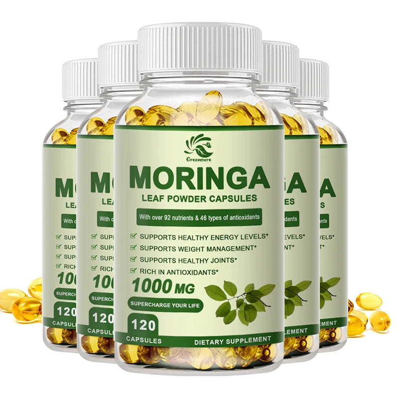 Moringa Extract Capsule Anti Stress Improve Sleep Enhance immunity Antioxidant - 60/120 Capsules