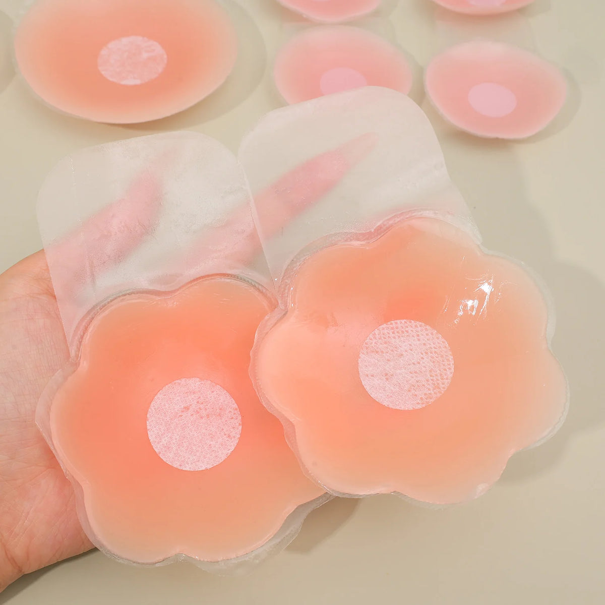 10pcs Women Silicone Lift Up Bra Invisible Push Up Reusable Self Adhesive Breast Lift Tape Nipple Cover Chest Paste Dress Bras