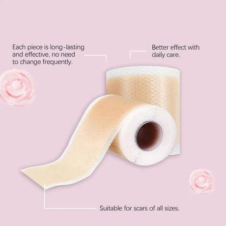 Silicone Scar Patch 4x150cm Waterproof Keloid Removal Strip Effective Scar Therapy Self-Adhesive Tape for Surgical Acne Burn