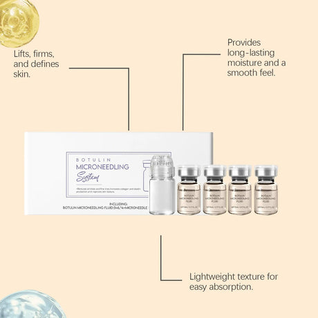 Korean Anti-Aging Microcrystalline Essence Kit with Facial Roller Tool 4*5ML Skin Renewal Facial Skincare
