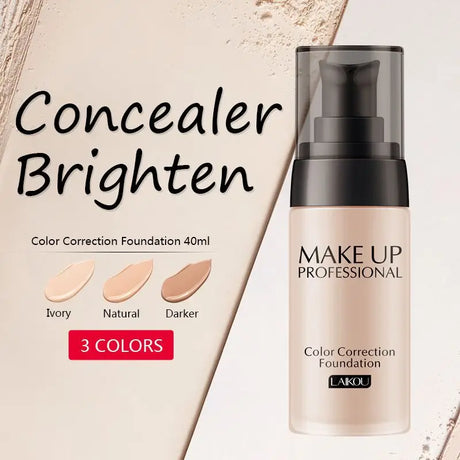 LAIKOU Makeup Base Face Liquid Foundation BB Cream Concealer Moisturizer Oil-control Whitening Waterproof Maquiagem Makeup 40g