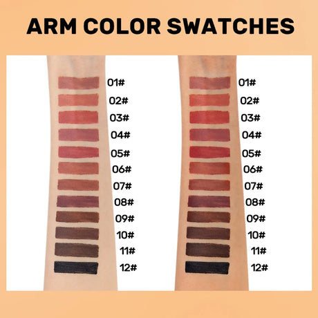 Double Head Black Lip Liner&Brush Pen Mist Matte Velvet Contour Tint Lipstick Pencil Long Lasting Nude Brown Natural Lip Makeup