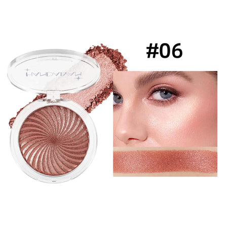 Diamond Highlighter Pearly Powder Palette Glitter Fine Shimmer High Gloss 3D Natural Face Contour Waterproof Long Lasting Makeup