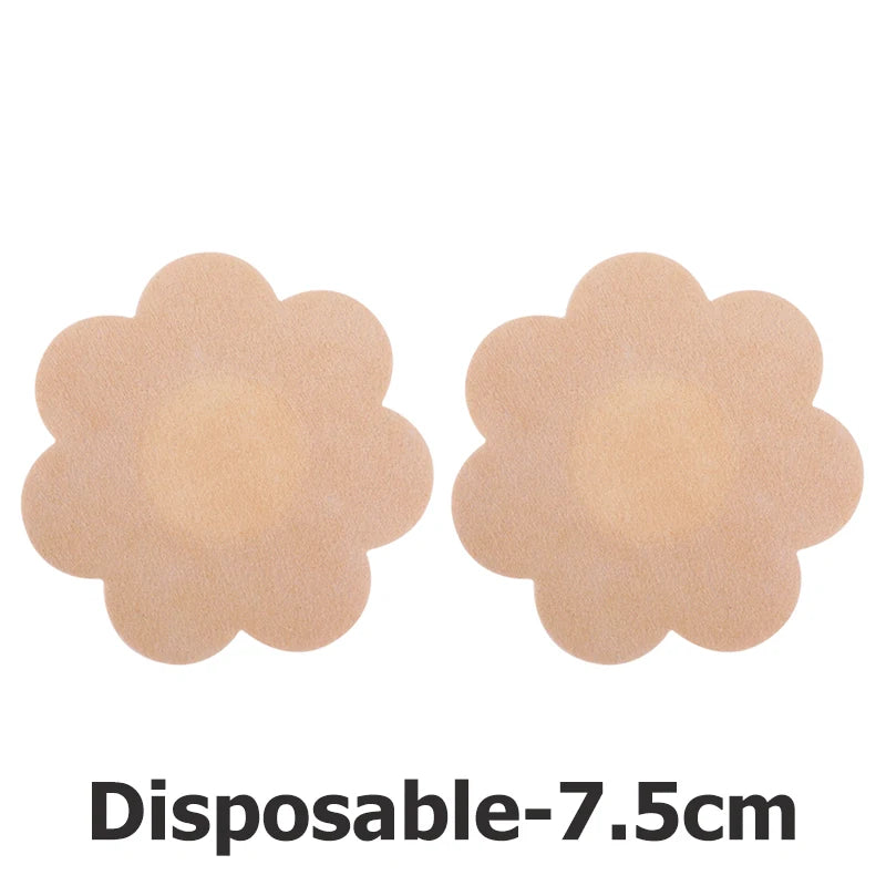 Women Lift Up Invisible Reusable Self Adhesive Silicone Breast Lift Tape Nipple Cover Chest Paste Push Up Party Dress Bras