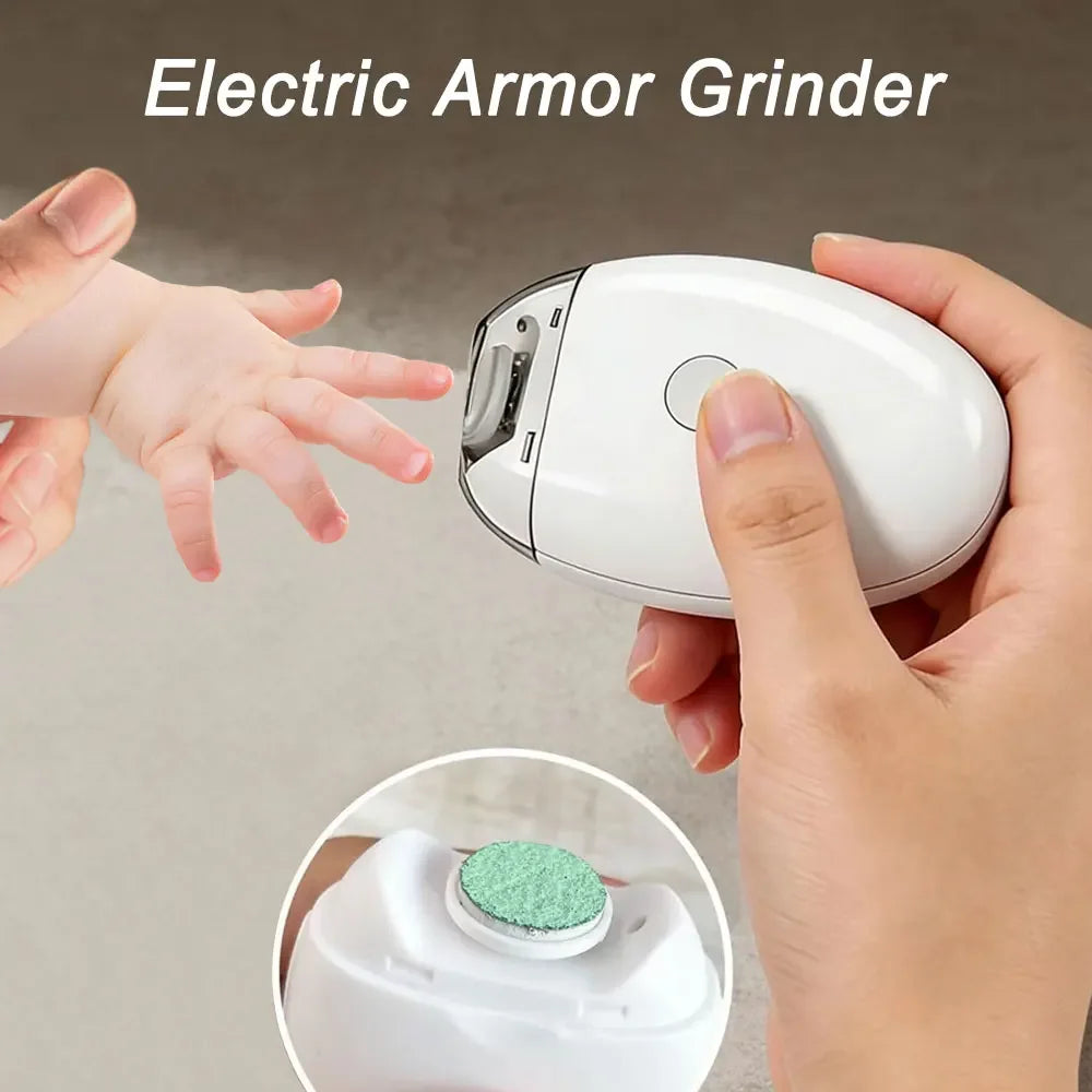 2 IN 1 Electric Nail Clipper Cutter with LED Light Automatic Nail Grinder Trimmer for Baby Mini Manicure Tool Nail Care