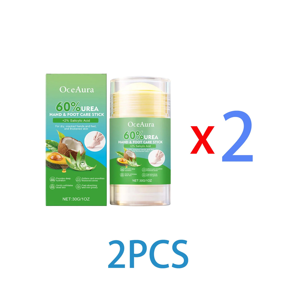 Hand and Foot Balm Stick with Beeswax for Dry Cracked Skin Soothing Repairing Rough Heels Hands Non Greasy Travel Size 30g