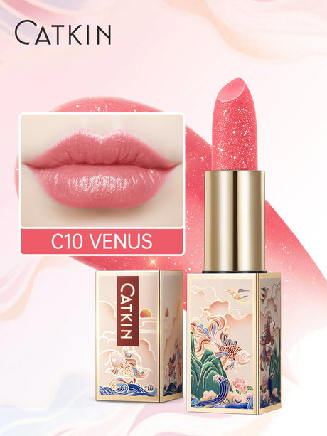 CATKIN Tinted Lip Balm Color Changing Lipstick Ultra Hydrating Natural Lip Moistrurizer with Vitamin E Nourishing For Cracked &
