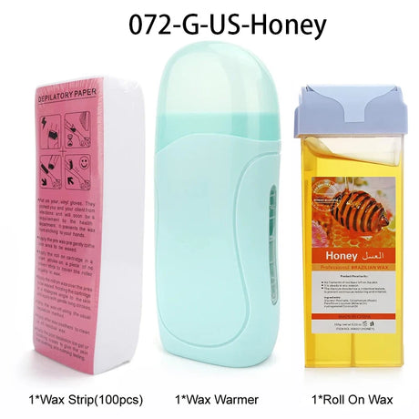 Roll On Waxing Kit With Wax Cartridges And Wax Strips 3 In 1 Soft Wax Heater Kit Hair Removal Wax Wax Paper Waxing Kits Warmer