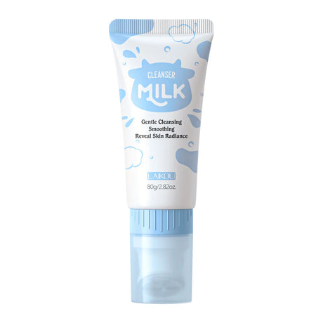 Laikou Milk Face Cleanser Facial Scrub Cleansing Wash Foam Mossee Acne Oil Control Blackhead Remover Shrink Pores Skin Care 80g