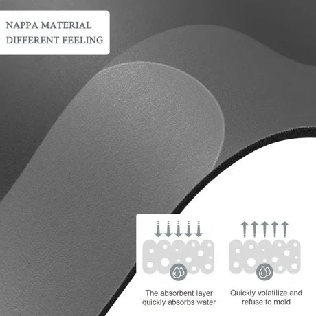 Diatomaceous Earth Bath Mat Super Absorbent Non Slip Fast Drying Soft Floor Mat for Bathroom Shower Laundry Bedroom Kitchen RV