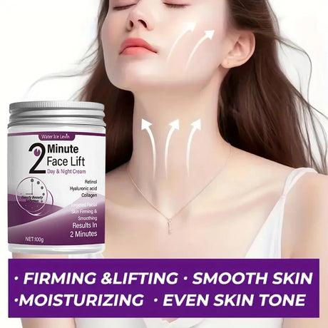 2 Minute Face Lift Day & Night Cream with Retinol, Hyaluronic Acid & Collagen, Moisturizes, Nourishes & Firms Skin in 2 Minutes