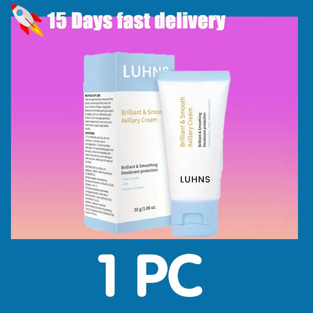 Underarm odor removal and purification whitening cream is suitable for dark skin, brightening, deodorizing, and smoothing