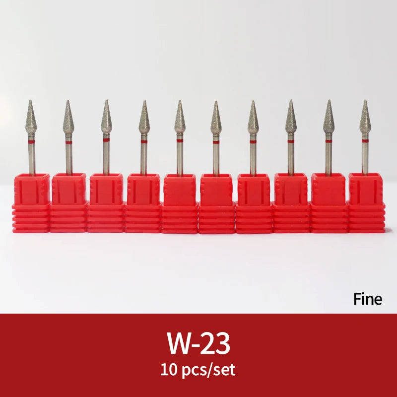 Diamond Ceramic Nail Drill Bits Milling Cutter For Manicure Left Right Rotary Cuticle Files Buffer DIY Nails Accessories Tools