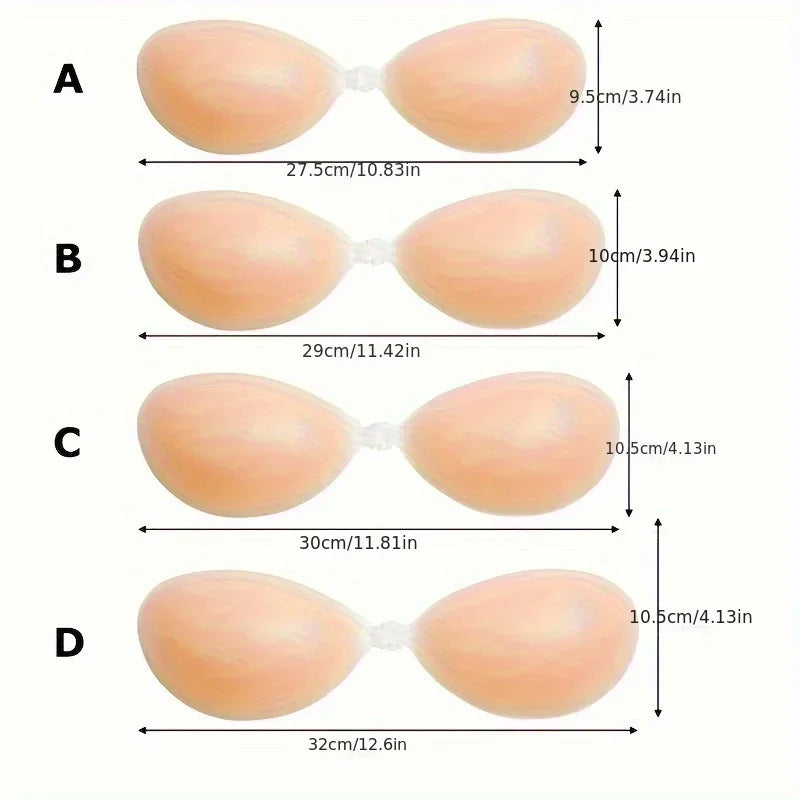 Silicone Breast Patch Silicone Invisible Bra Thickened Push-up Breast Patch Bra Strapless Underwear Silicone Bra