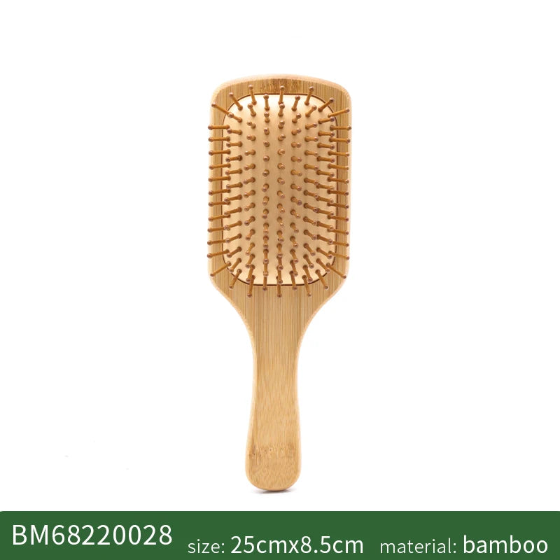 Bamboo Hair Brush Women Styling Hair Comb Hairbrush Wide Teeth Bamboo Combs for Hair Smooth Massage Scalp Brush Barber Comb