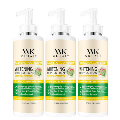 WK JALY Glow Booster Whitening Body Lotion, With Glutathione, Remove Dark Spots, Melanin, Even Skin Tone Cream for All Skin Type
