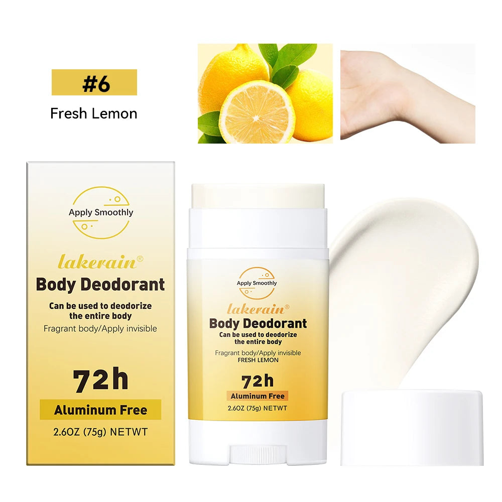 New Whole Body Deodorant Invisible Cream Stick 72 Hour Odor Control Aluminum Free Baking Soda Free Skin Care