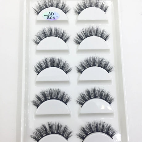 Natural 3D Mink False Eyelashes, Soft Wispy, Fluffy Eye Faux Lashes, Make Up Eyelash, Beauty Cat Cilios, 5 Pairs, 15 Styles
