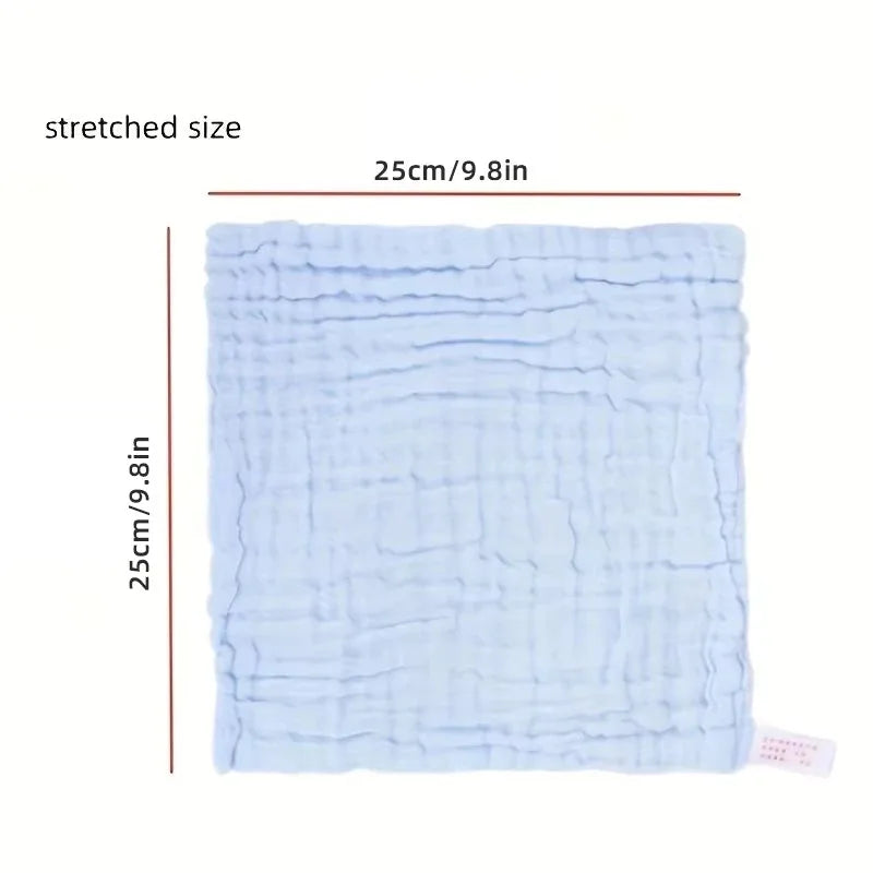Soft Muslin Baby Washcloths - Gentle Newborn Face Towel for Sensitive Skin, Ideal for Baby Registry & Shower Essentials