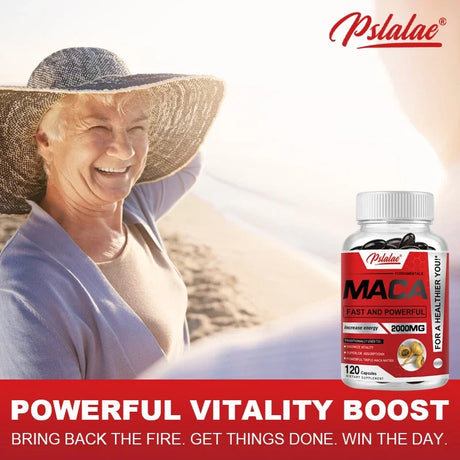 Maca Root Capsules - Boost Endurance & Strength, To Maximize Vitality and Performance, Muscle Mass Improve