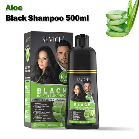 Rosemary Black Hair Dye Shampoo 500ml Diy Herbal Coloring Hairs Instant Gray To Black Instant Coloring Shampoo For Women&Men