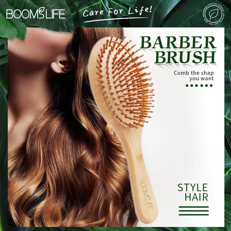 Bamboo Hair Brush Women Styling Hair Comb Hairbrush Wide Teeth Bamboo Combs for Hair Smooth Massage Scalp Brush Barber Comb