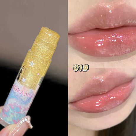 Fruit Jelly Shimmer Color-Change Lip Balm Hydrating Moisturizer Tinted Lip Care for Plump Juicy Lips Water Gloss Lipstick Makeup