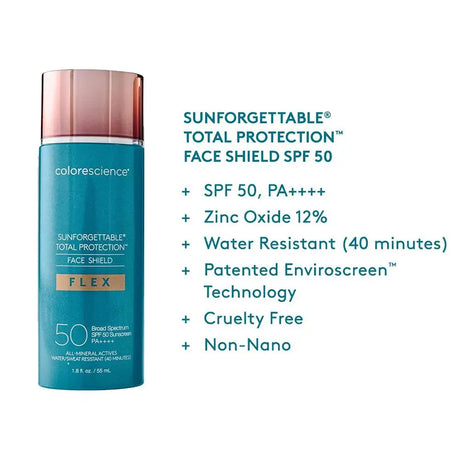 Colorescience Sunforgettable Total Protection Foundation Makeup with SPF - Natural Tinted Moisturizer for All Skin Types