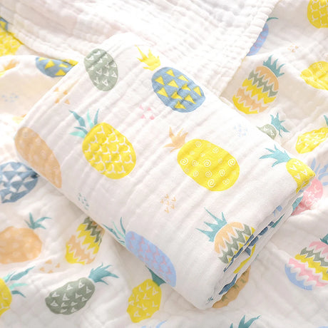 4-Layer Gauze Infant Washcloth Baby Bath Towel Newborn Bathrobe Cotton Swaddle Blanket for Boy Girl Children's Blanket