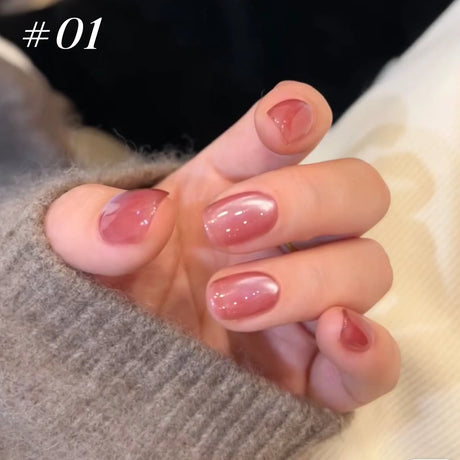 12ml 1-21pcs Brown Gold Cat Eye Gel Nail Polish Hot Selling Winter Whitening Magnet Gel Polish Gold Nails Nail Supplies Nail Art